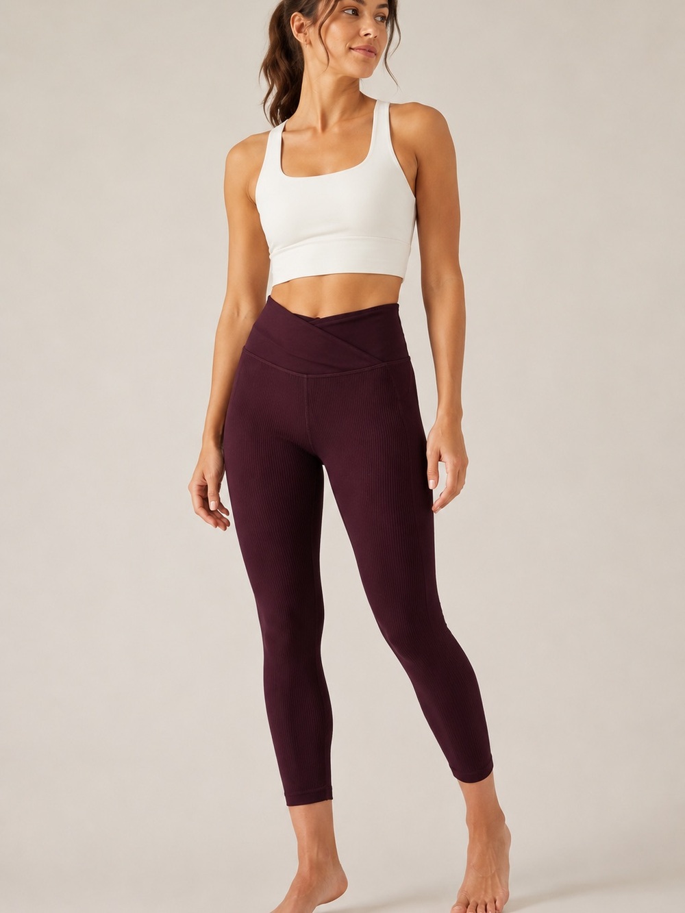 Athleta Ribbed Elation Crossover High-Rise Tight